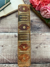 Load image into Gallery viewer, The Antiquary and Rob Roy by Sir Walter Scott; Half Calf Binding with Marbled Edges
