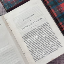 Load image into Gallery viewer, 1868 Box Set featuring the Poetry of Sir Walter Scott; Small Pocket Books in Tartan Bindings
