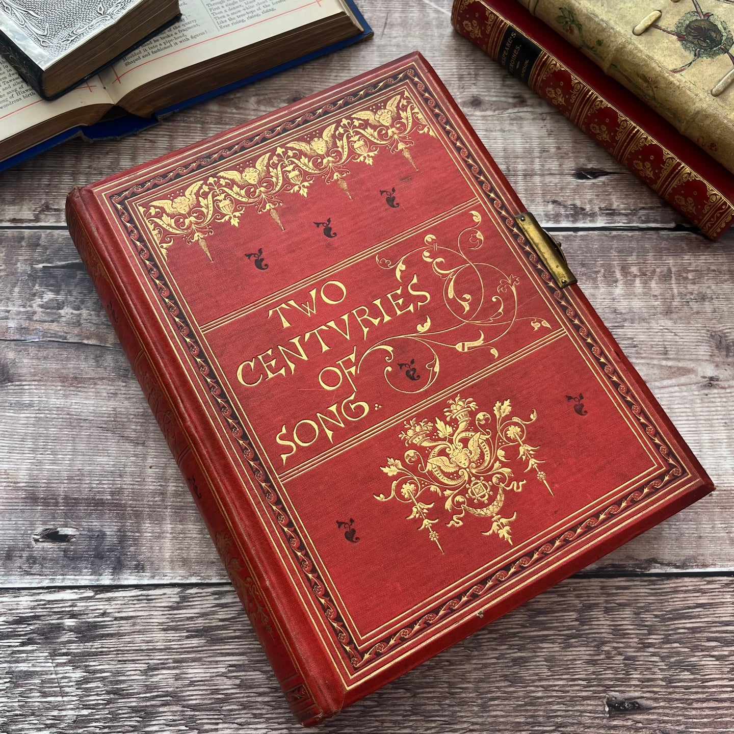 1867 Two Centuries of Song First Edition Illustrated Ornate Antique Binding