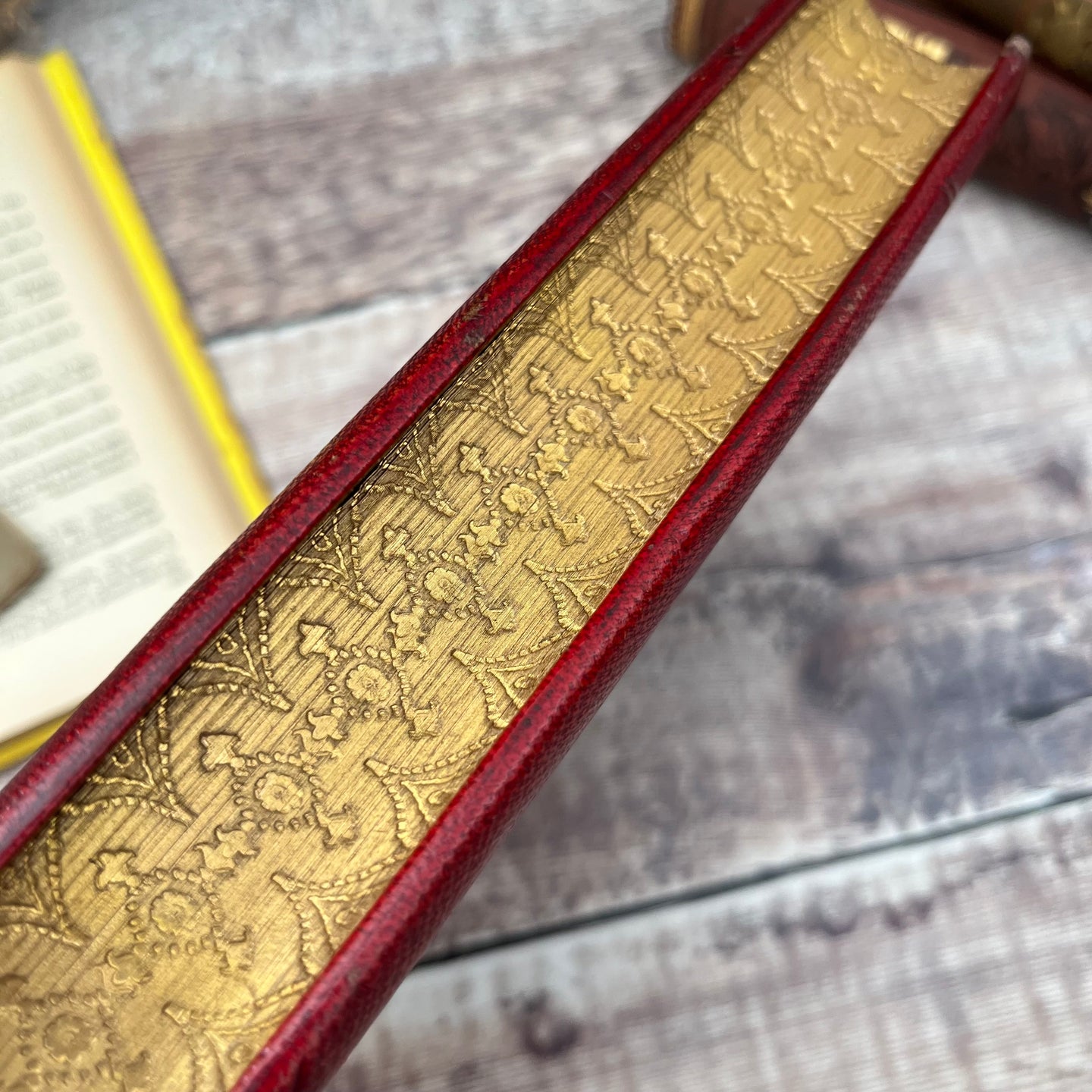 1852 Truths Illustrated by Great Authors Full Morocco Gauffered Edges Book