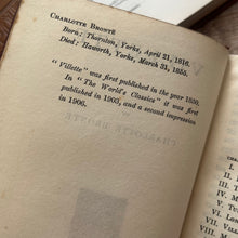 Load image into Gallery viewer, 1906 Villette by Charlotte Bronte; Full Leather Edwardian Book
