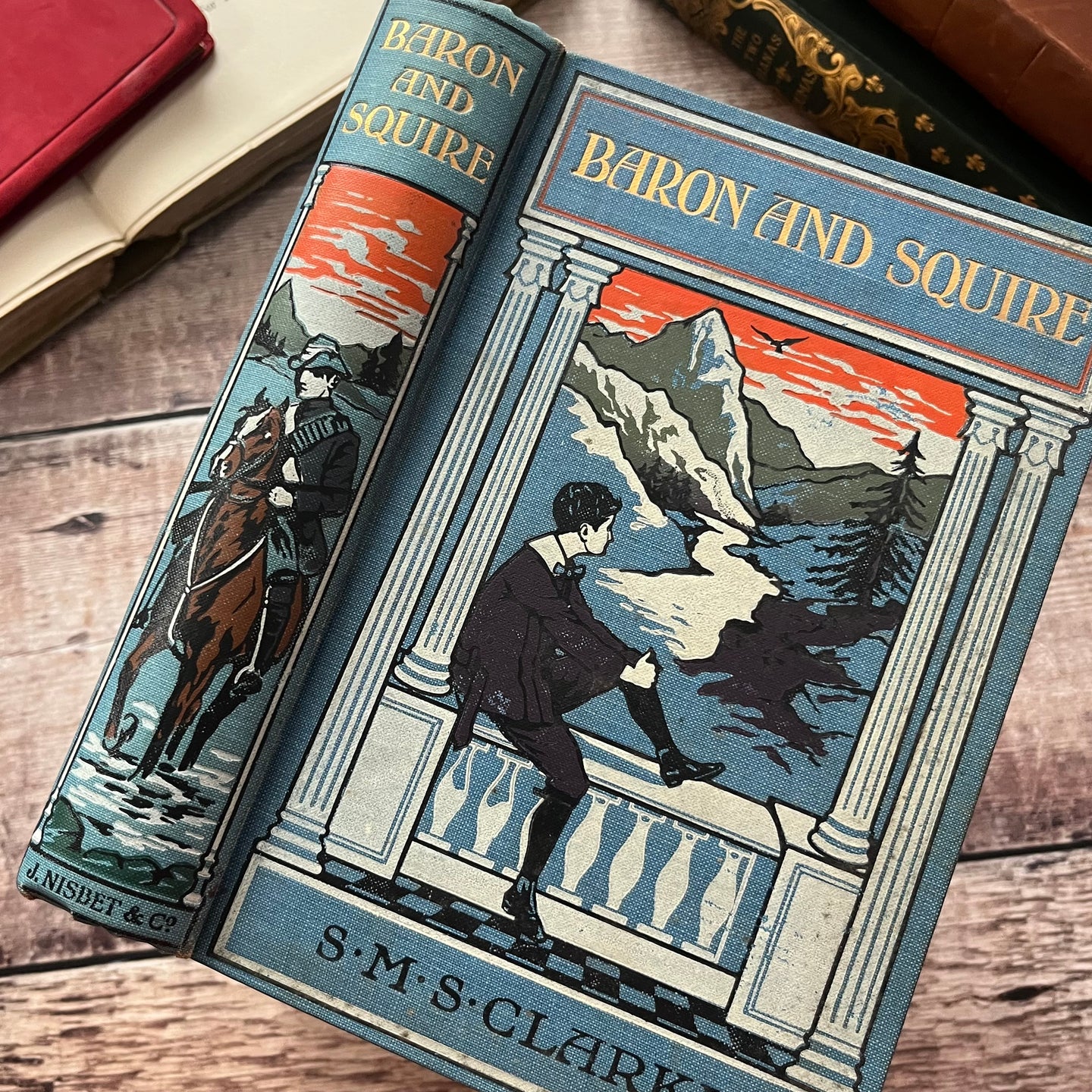 Baron and Squire by S.M.S Clarke Late Edwardian Antique Book Pictorial Binding