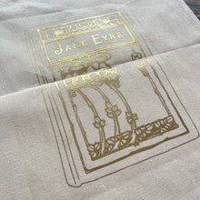 Load image into Gallery viewer, Jane Eyre Tote Bag ... Handmade and Designed on a Late Victorian Book...Charlotte Bronte
