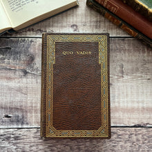 Load image into Gallery viewer, 1926 Quo Vadis Pretty Floral Spine Antique Book Faux Leather

