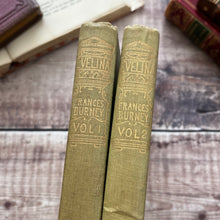 Load image into Gallery viewer, 1894 Two Volume Edition of Evelina by Frances (Fanny) Burney Illustrated Victorian
