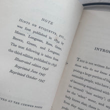 Load image into Gallery viewer, 1947 Hints on Etiquette and the Usages of Society with Colour Plates
