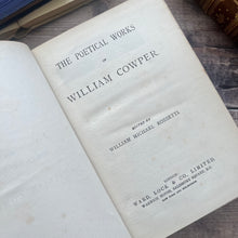 Load image into Gallery viewer, The Poetical Works of William Cowper Beautiful Floral Binding
