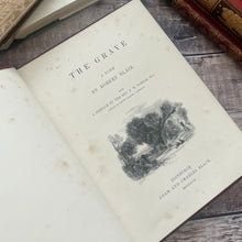 Load image into Gallery viewer, 1858 The Grave A Poem by Robert Blair Fine Cloth Binding Victorian Book
