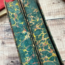 Load image into Gallery viewer, Two Half Leather Sir Walter Scott Books with Marbled Text Block Edges 1901

