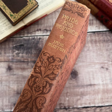 Load image into Gallery viewer, 1899 Pride and Prejudice by Jane Austen in AA Turbayne Art Nouveau Binding WORN
