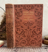 Load image into Gallery viewer, 1899 Pride and Prejudice by Jane Austen in AA Turbayne Art Nouveau Binding WORN

