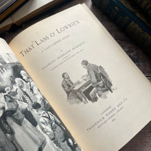 Load image into Gallery viewer, 1893 That Lass O&#39; Lowries by Frances Hodgson Burnett Antique Illustrated Book
