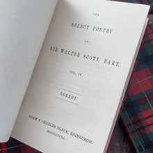 Load image into Gallery viewer, 1868 Box Set featuring the Poetry of Sir Walter Scott; Small Pocket Books in Tartan Bindings
