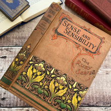 Load image into Gallery viewer, Sense and Sensibility by Jane Austen Rare Floral Art Nouveau Victorian Book
