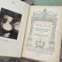 Load image into Gallery viewer, 1932 Evelina by Fanny Burney Macmillan and Co Beautiful Binding Antique Book
