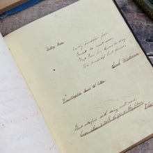 Load image into Gallery viewer, Early Victorian Manuscript Book; Full Embossed Leather with Original Verse and Printed Plates

