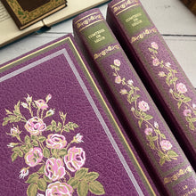 Load image into Gallery viewer, Collection of Three French Books by Comtesse de Segur; Floral Lilac Bindings 1979
