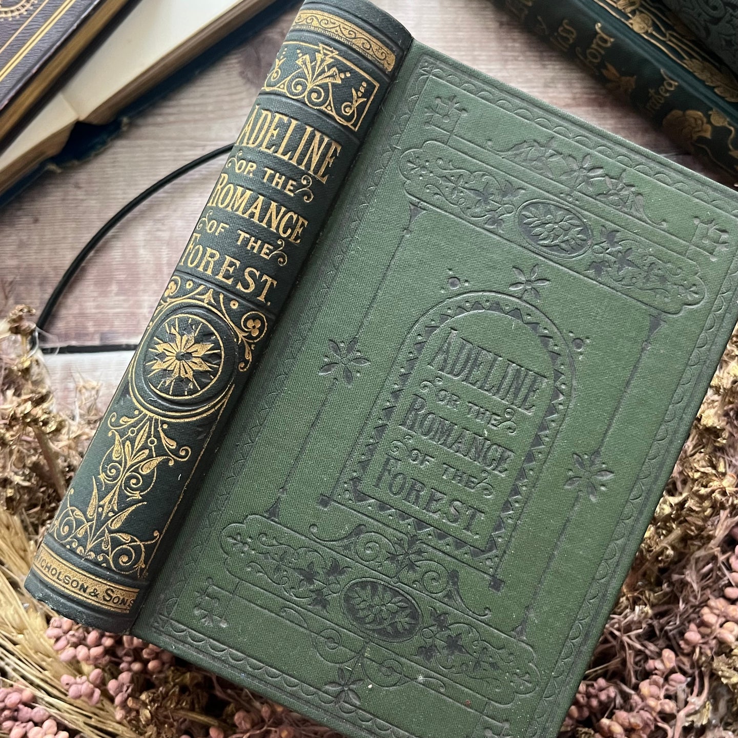 Adeline or The Romance of the Forest by Ann Radcliffe Rare Late Victorian Book