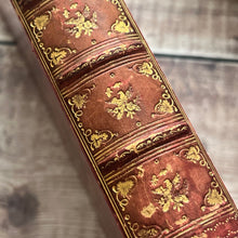 Load image into Gallery viewer, 1874 The Caxtons by Lord Lytton Half Calf Leather Book with Marbled Edges
