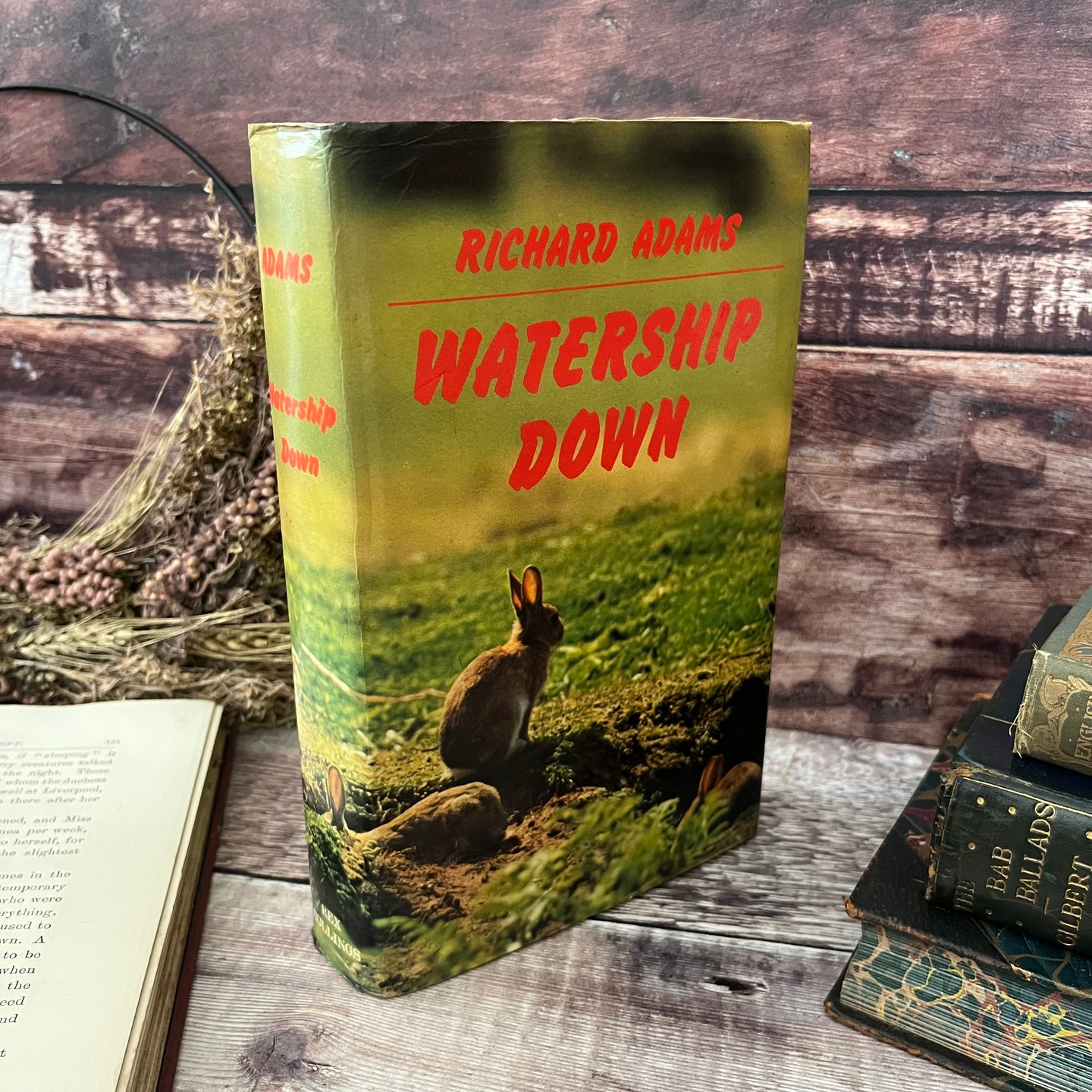 1975 Watership Down by Richard Adams SIGNED Vintage Book with Dust Jacket