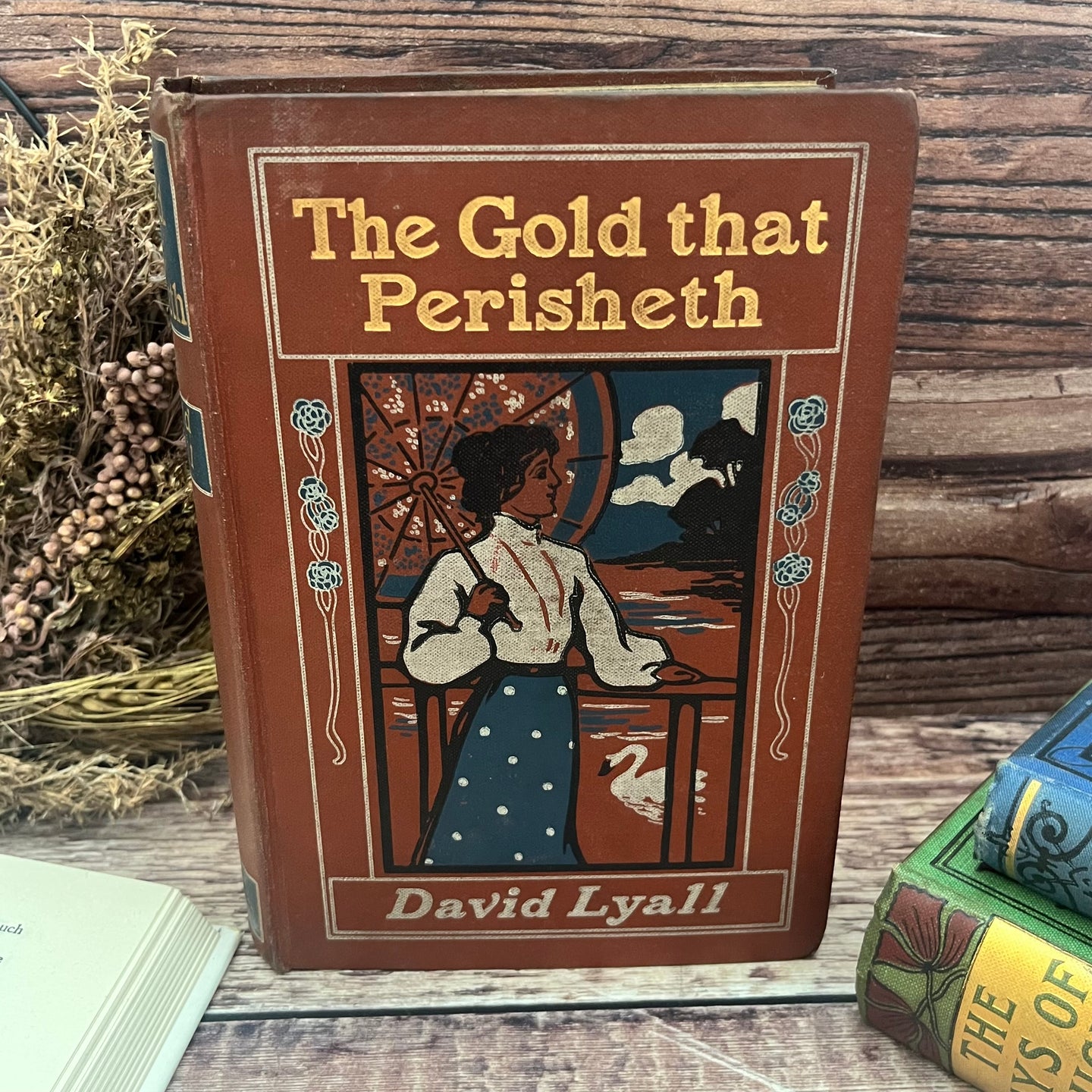 The Gold That Perisheth by David Lyall Beautiful Pictorial Floral Binding Book