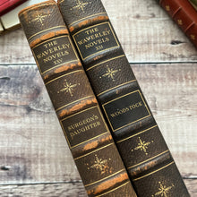 Load image into Gallery viewer, Two Half Leather Sir Walter Scott Books with Marbled Text Block Edges 1901
