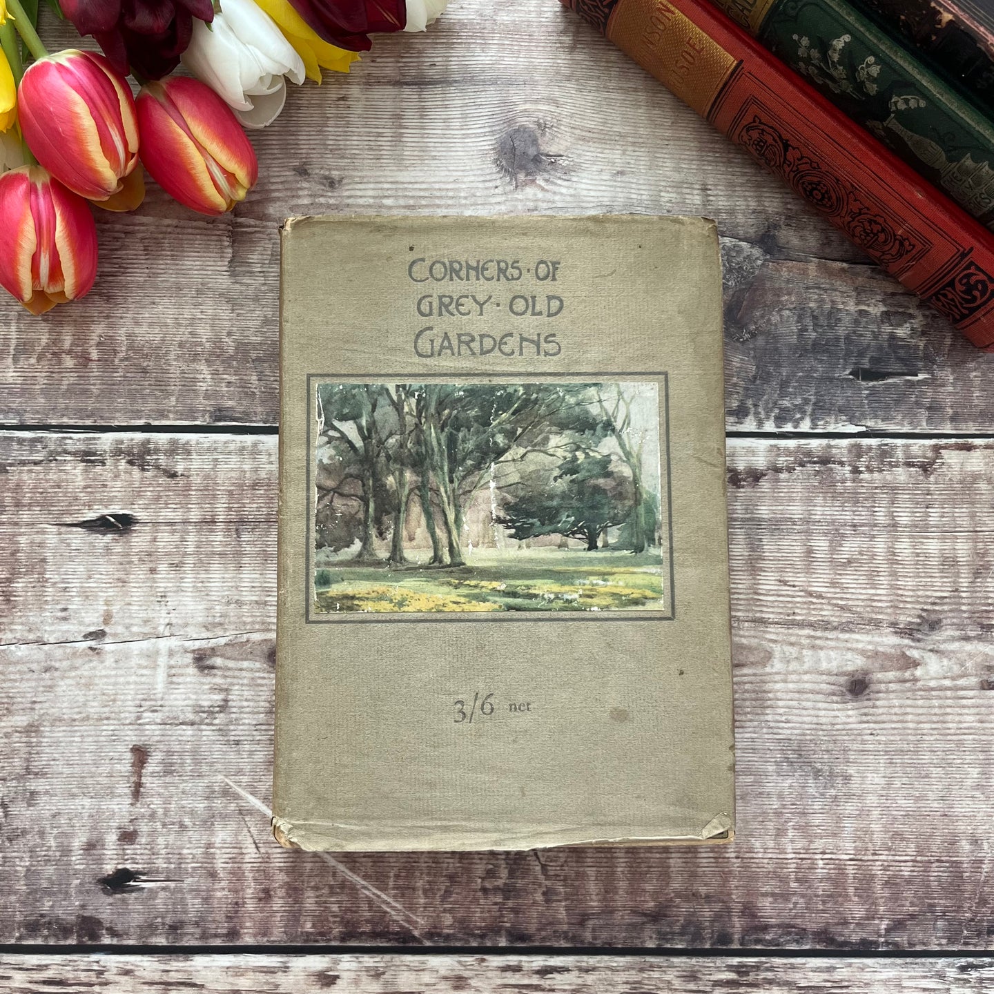 1917 Corners of Grey Old Gardens by Margaret Waterfield Cover Design by Jessie King