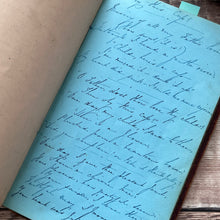 Load image into Gallery viewer, Early Victorian Manuscript Book; Hand Written Poetry and Illustrated Acrostic WORN
