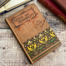 Load image into Gallery viewer, Sense and Sensibility by Jane Austen Rare Floral Art Nouveau Victorian Book
