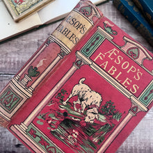 Load image into Gallery viewer, Aesop's Fables; Illustrated Late 19th Century Book with Pictorial Binding

