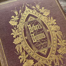 Load image into Gallery viewer, 1870 Heber&#39;s Hymns Mid Victorian 19th Century Purple Floral Binding Book Faded
