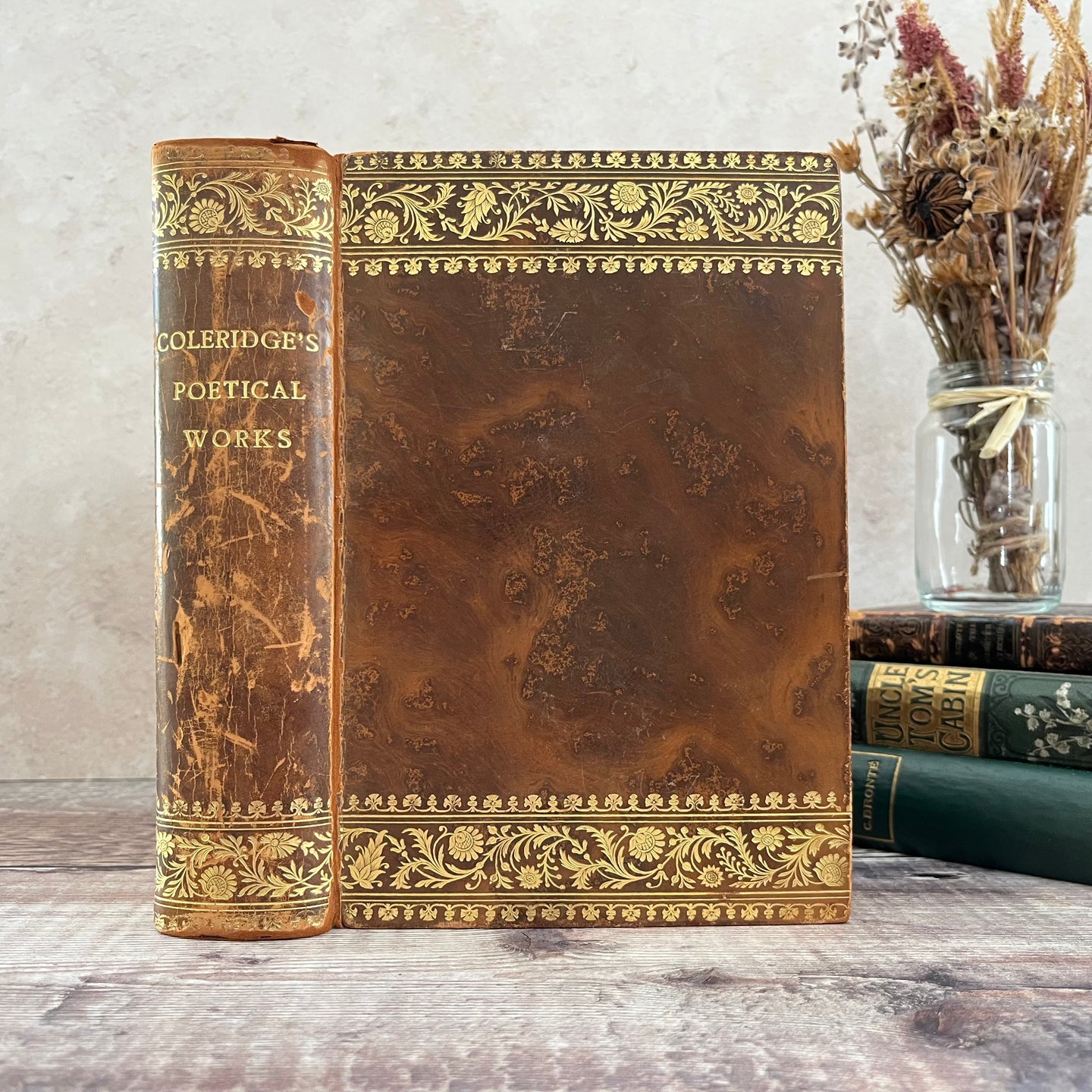 1907 Samuel Coleridge Poetical Works Tree Calf Leather Beautiful Binding