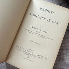 Load image into Gallery viewer, 1892 Memoirs of a Mother in Law by George R Sims; Scarce FIRST Edition Book
