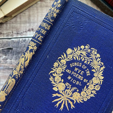 Load image into Gallery viewer, 1859 Songs of the Wye: Antique Victorian Poetry Book in Floral Binding
