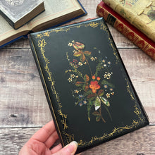 Load image into Gallery viewer, Lacquered Folder for Blotting Paper Antique Victorian Beautiful Floral Design
