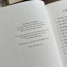 Load image into Gallery viewer, 2013 Wind in the Willows by Kenneth Grahame Illustrated Folio Society Book with Slipcase
