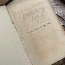 Load image into Gallery viewer, 1899 Timothy&#39;s Quest by Kate Douglas Wiggin Late Victorian Floral Binding
