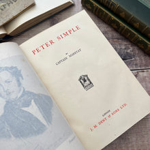 Load image into Gallery viewer, 1929 Peter Simple by Captain Marryat Half Calf Leather Antique Book Marbled
