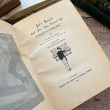 Load image into Gallery viewer, 1907 Jo&#39;s Boys by Louisa May Alcott Edwardian Illustrated Antique Book
