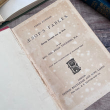 Load image into Gallery viewer, Aesop's Fables; Illustrated Late 19th Century Book with Pictorial Binding

