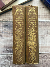 Load image into Gallery viewer, 1852 &amp; 1856 Our Village by Miss Mary Russell Mitford; Early Victorian Two Volume Set
