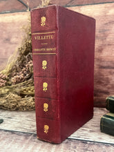 Load image into Gallery viewer, 1906 Villette by Charlotte Bronte; Full Leather Edwardian Book
