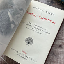 Load image into Gallery viewer, The Poetical Works of Robert Browning Faux Leather Book Early 20th Century
