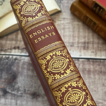 Load image into Gallery viewer, 1929 The Hundred Best English Essays Half Calf Leather Antique Book Marbled
