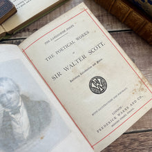 Load image into Gallery viewer, The Poetical Works of Sir Walter Scott Full Morocco Leather Late Victorian Antique Book
