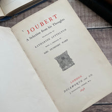 Load image into Gallery viewer, 1898 Selection of Thoughts from Joubert; Victorian Half Vellum Binding
