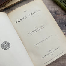 Load image into Gallery viewer, 1876 The Three Brides by Charlotte Yonge; First Edition Two Volume Half Leather (et)
