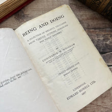 Load image into Gallery viewer, 1917 Being and Doing A Selection of Helpful Thoughts Full Leather Pocket Book
