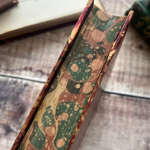 Load image into Gallery viewer, 1874 The Caxtons by Lord Lytton Half Calf Leather Book with Marbled Edges
