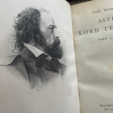 Load image into Gallery viewer, 1902 The Works of Alfred Lord Tennyson; Half Vellum Binding Edwardian
